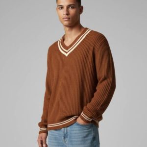 Brown Oversized Knit Sweater