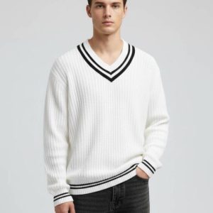 White Oversized Knit Sweater